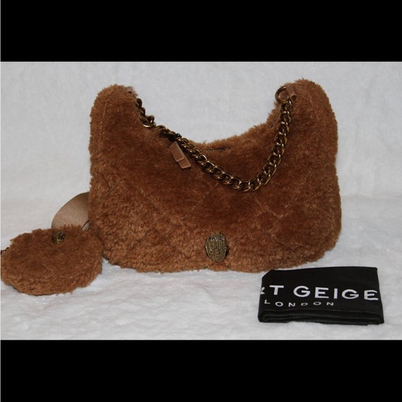 Kurt Geiger Brown Fur Shoulder/Crossbody Bag - Picture 2 of 3